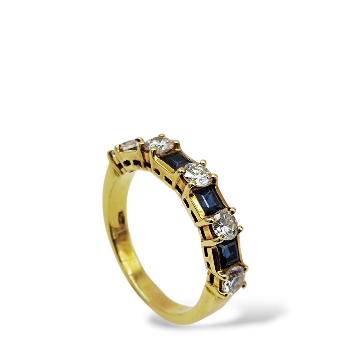 A. Caramanna Veretta con zaffiri quadrati