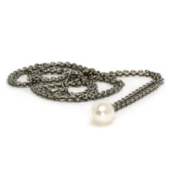 TROLLBEADS Collana d'Argento Puro con Perla 90 cm TROLLBEADS Collana d'Argento Puro con Perla 90 cm