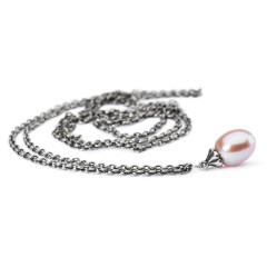 TROLLBEADS Collana Fantasia con Perla Rosa 90 cm TROLLBEADS Collana Fantasia con Perla Rosa 90 cm