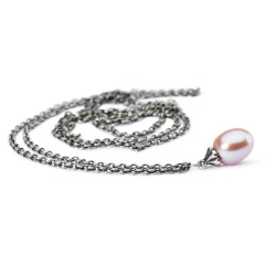 TROLLBEADS Collana Fantasia con Perla Rosa 90 cm